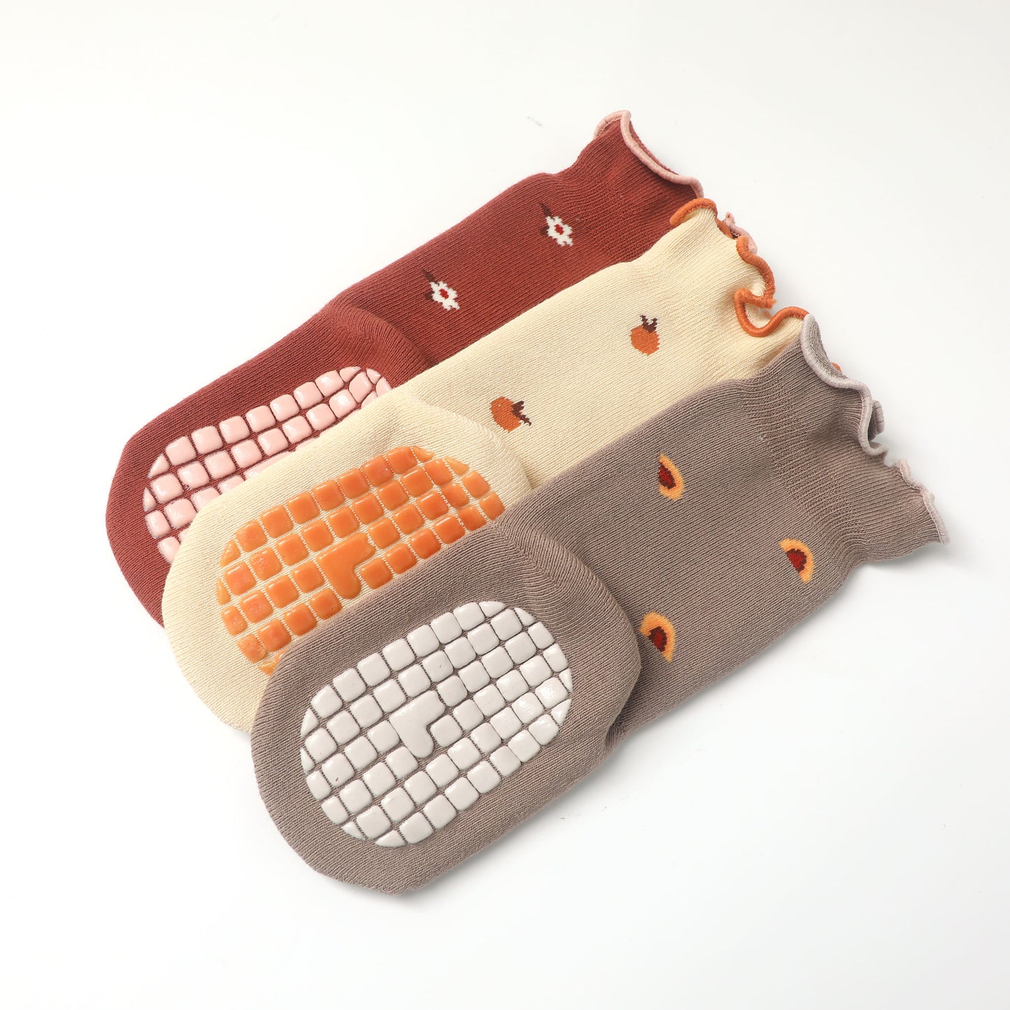 Cozy Winter - Extra Warm - 3 Pairs of Stay-On Baby & Toddler Non-Slip Socks