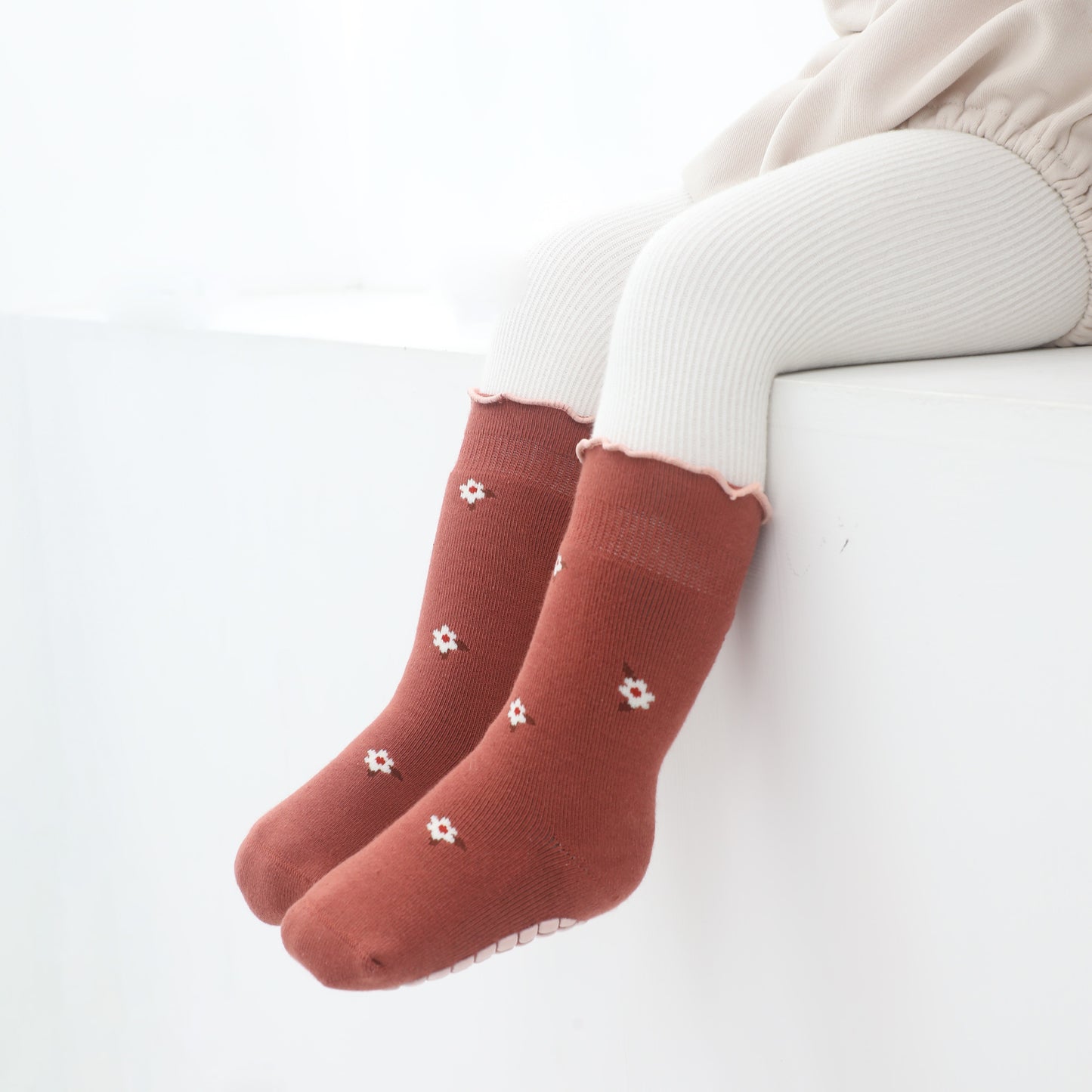Cozy Winter - Extra Warm - 3 Pairs of Stay-On Baby & Toddler Non-Slip Socks