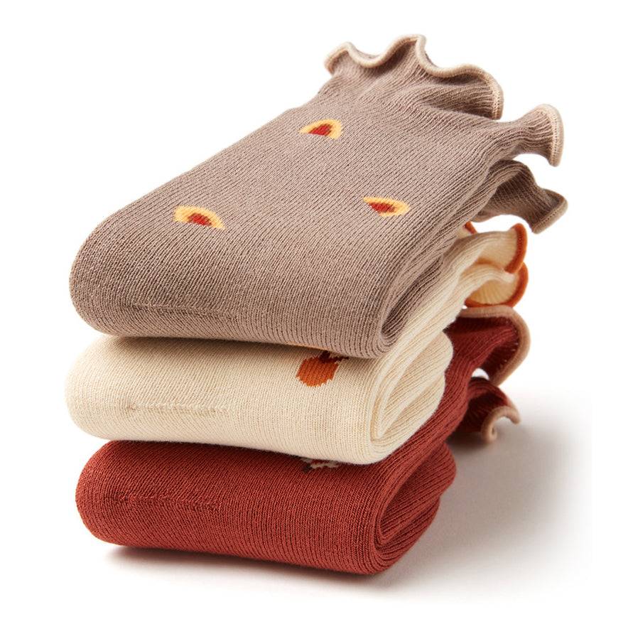 Cozy Winter - Extra Warm - 3 Pairs of Stay-On Baby & Toddler Non-Slip Socks
