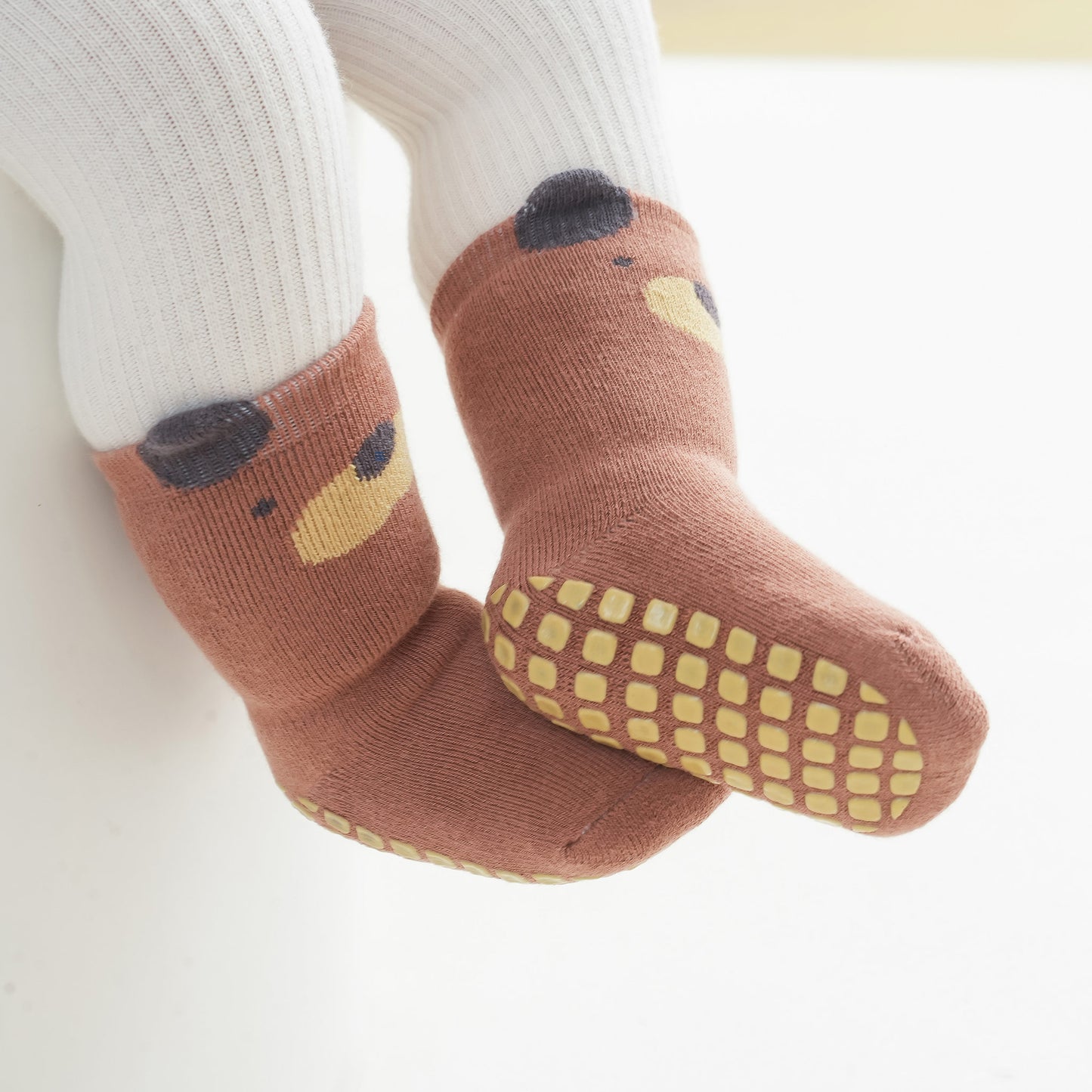 Who Am I - Extra Cálidos - 4 Pares de calcetines no deslizantes para bebés y niños pequeños
