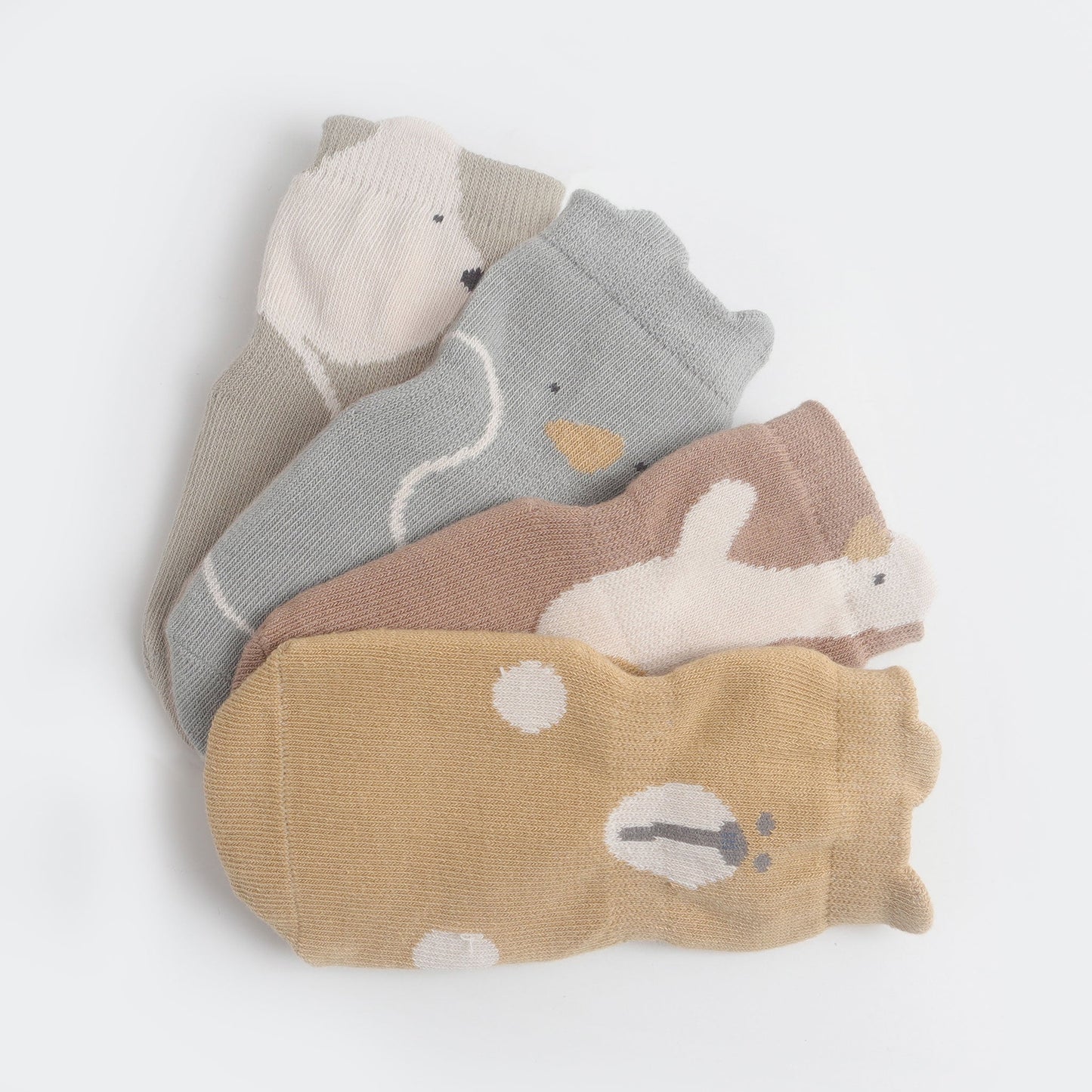 Nuevos - Bears & Ducks - 4 Pares de calcetines antideslizantes para bebés y niños pequeños