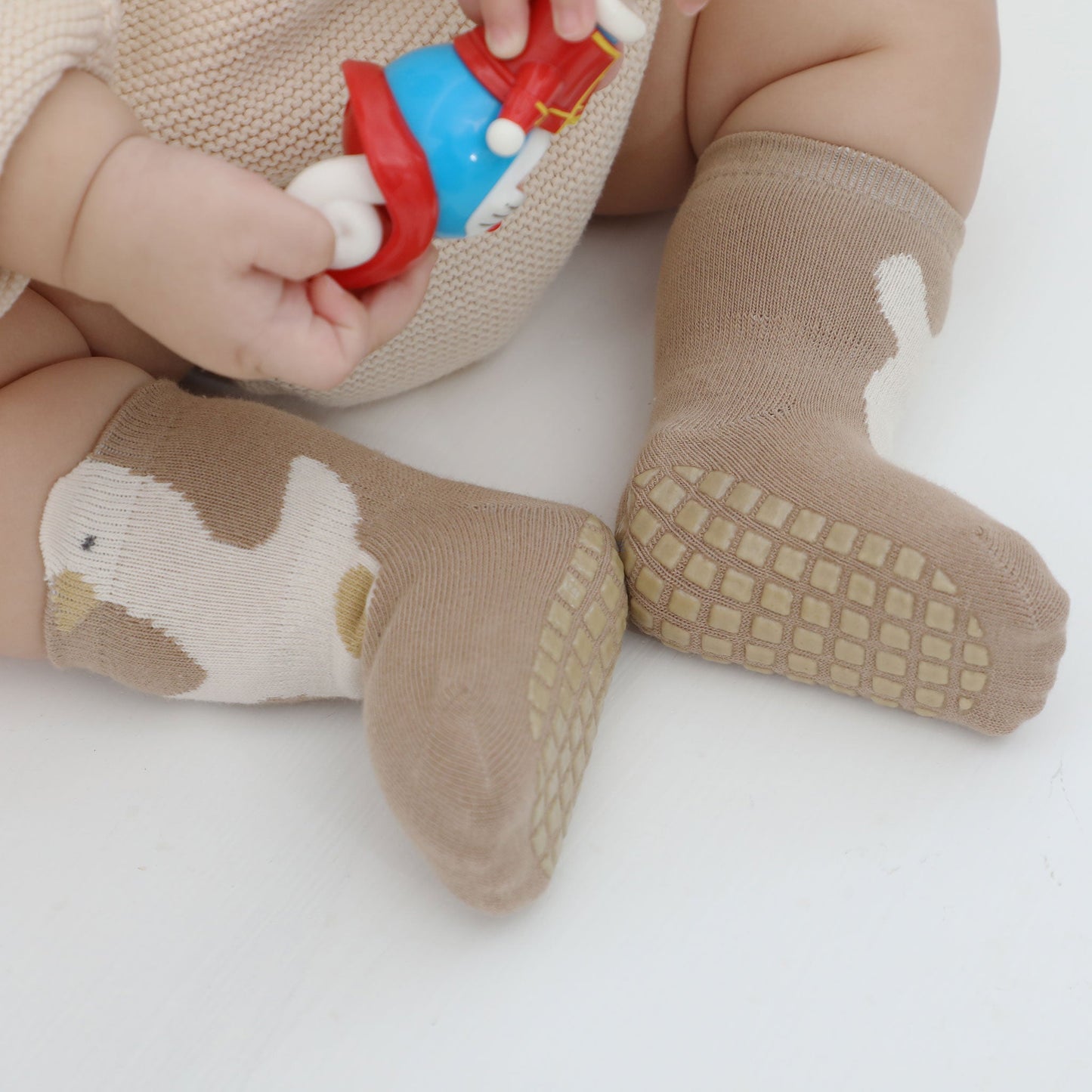 Nuevos - Bears & Ducks - 4 Pares de calcetines antideslizantes para bebés y niños pequeños