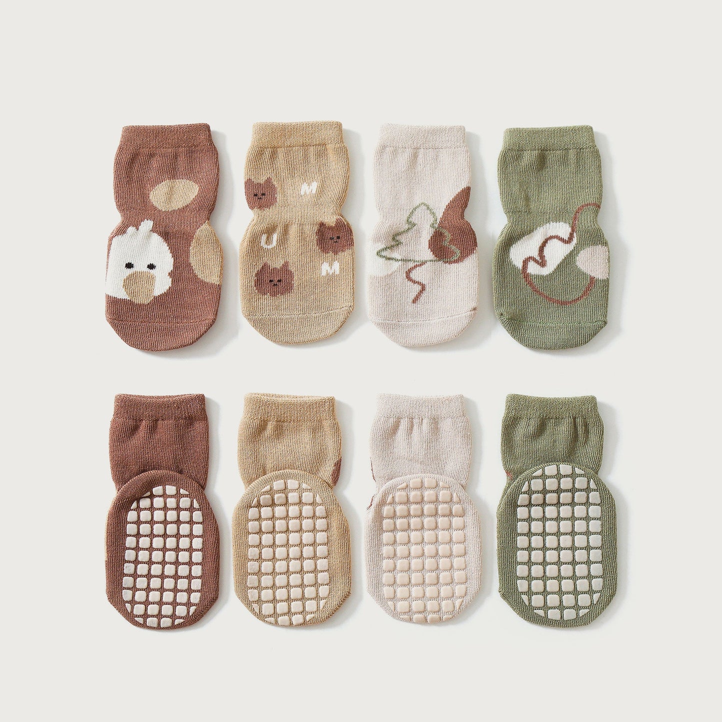 The Countryside- 4 Pairs of Stay-On Baby & Toddler Non-Slip Socks