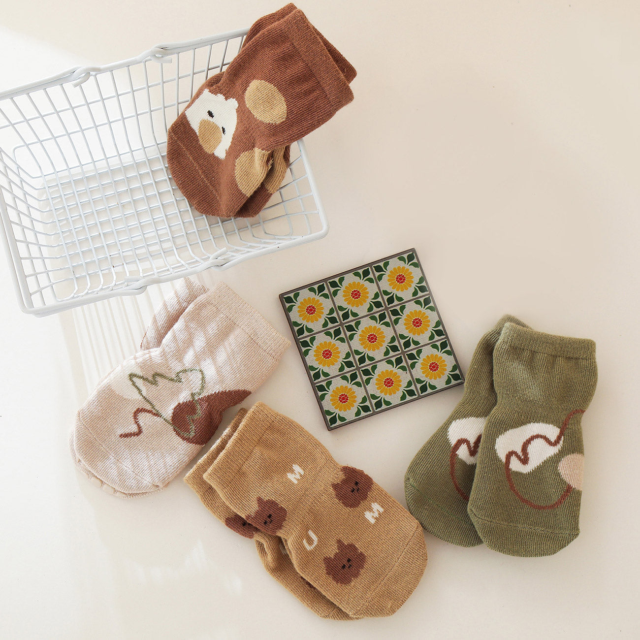 The Countryside- 4 Pairs of Stay-On Baby & Toddler Non-Slip Socks