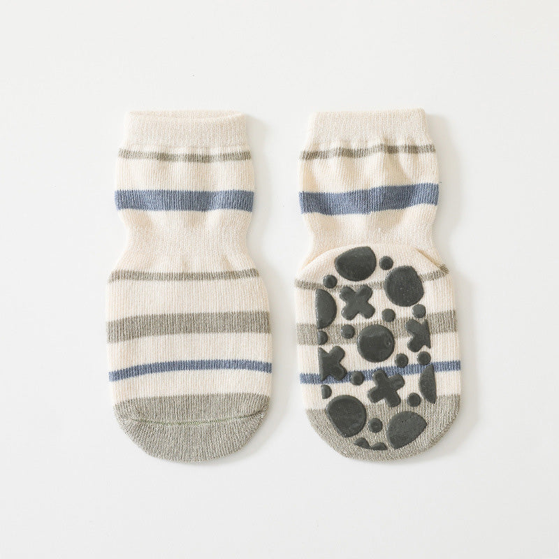 Tic Tac Toe - 5 Pairs of Stay-On Baby & Toddler Non-Slip Socks