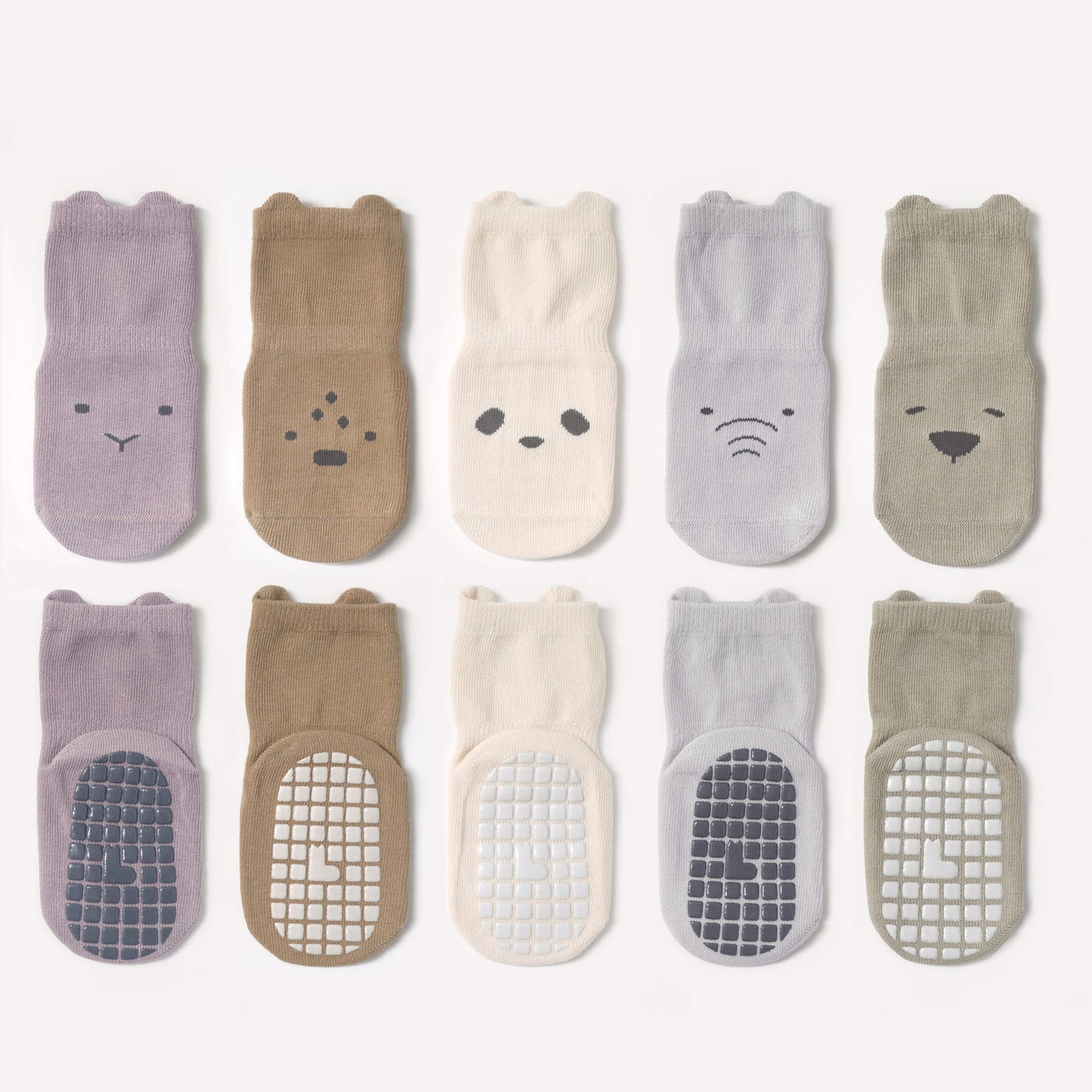 Into The Wild II - 4 Pairs of Stay-On Baby & Toddler Non-Slip Socks