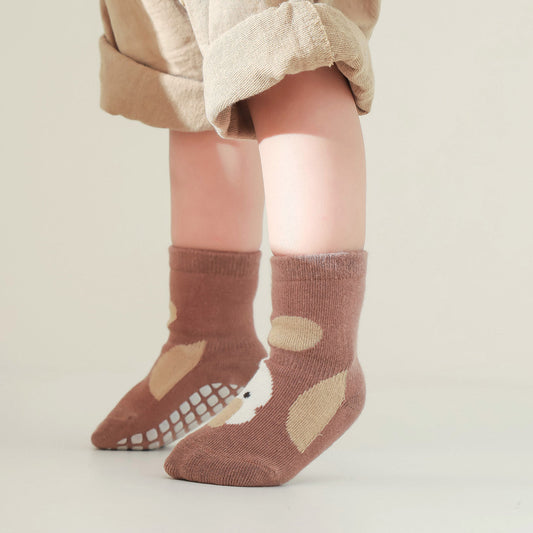 Het platteland-4 paar verblijfs-op baby & peuter non-slip sokken